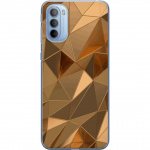 Mobile case for Motorola Moto G31 with 3D Gold design