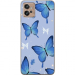 Mobile case for Motorola Moto G32 with Blue butterflies design