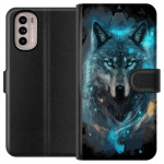 Wallet case for Motorola Moto G41 with Wolf design Wallet case for Motorola Moto G41 with Wolf design