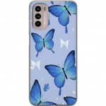 Mobile case for Motorola Moto G41 with Blue butterflies design