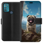 Wallet case for Motorola Moto G50 with Happy Dog design