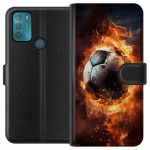 Wallet case for Motorola Moto G50 with Football design