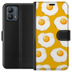 Wallet case for Motorola Moto G53 with Fried egg design
