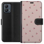 Wallet case for Motorola Moto G53 with Cherry design