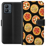 Wallet case for Motorola Moto G53 with Pizza design