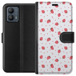 Wallet case for Motorola Moto G53 with Strawberries design