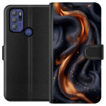 Wallet case for Motorola Moto G60S with Fiery silk design