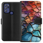 Wallet case for Motorola Moto G60S with Metallic pattern design