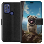 Wallet case for Motorola Moto G60S with Happy Dog design