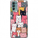 Mobile case for Motorola Moto G62 5G with Cat pattern design