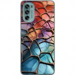 Mobile case for Motorola Moto G62 5G with Metallic pattern design