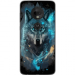 Mobile case for Motorola Moto G7 with Wolf design