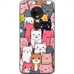 Mobile case for Motorola Moto G7 with Cat pattern design