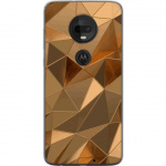 Mobile case for Motorola Moto G7 with 3D Gold design
