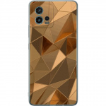 Mobile case for Motorola Moto G72 with 3D Gold design