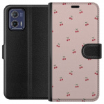 Wallet case for Motorola Moto G73 with Cherry design