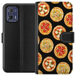 Wallet case for Motorola Moto G73 with Pizza design