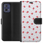 Wallet case for Motorola Moto G73 with Strawberries design