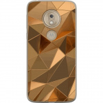 Mobile case for Motorola Moto G7 Play with 3D Gold design