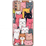 Mobile case for Motorola Moto G9 Plus with Cat pattern design