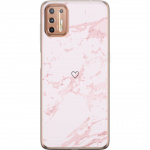 Mobile case for Motorola Moto G9 Plus with Pink Heart design