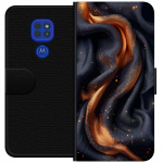 Wallet case for Motorola Moto G9 Play with Fiery silk design