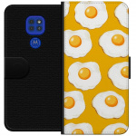 Wallet case for Motorola Moto G9 Play with Fried egg design
