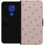 Wallet case for Motorola Moto G9 Play with Cherry design