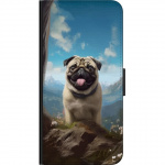 Wallet case for Motorola Moto G9 Play with Happy Dog design