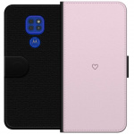 Wallet case for Motorola Moto G9 Play with Heart design