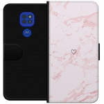 Wallet case for Motorola Moto G9 Play with Pink Heart design