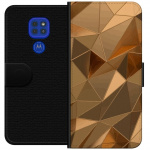 Wallet case for Motorola Moto G9 Play with 3D Gold design Wallet case for Motorola Moto G9 Play with 3D Gold design
