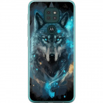 Mobile case for Motorola Moto G9 Play with Wolf design