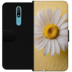 Wallet case for Nokia 2.4 with Porslinsblomma design