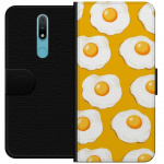 Wallet case for Nokia 2.4 with Fried egg design