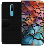 Wallet case for Nokia 2.4 with Metallic pattern design