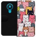 Wallet case for Nokia 3.4 with Cat pattern design