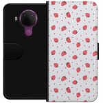 Wallet case for Nokia 5.4 with Strawberries design