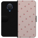 Wallet case for Nokia G20 with Cherry design