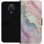 Wallet case for Nokia G20 with Marble design