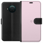 Wallet case for Nokia X20 with Heart design