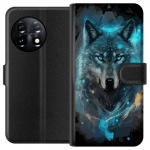 Wallet case for OnePlus 11 with Wolf design