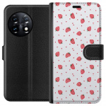 Wallet case for OnePlus 11 with Strawberries design