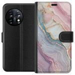 Wallet case for OnePlus 11 with Marble design