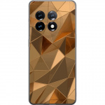 Mobile case for OnePlus 11R with 3D Gold design