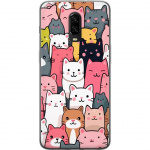 Mobile case for OnePlus 6T with Cat pattern design