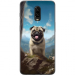 Mobile case for OnePlus 6T with Happy Dog design