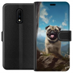 Wallet case for OnePlus 7 with Happy Dog design