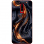 Mobile case for OnePlus 7 with Fiery silk design