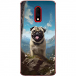 Mobile case for OnePlus 7 with Happy Dog design